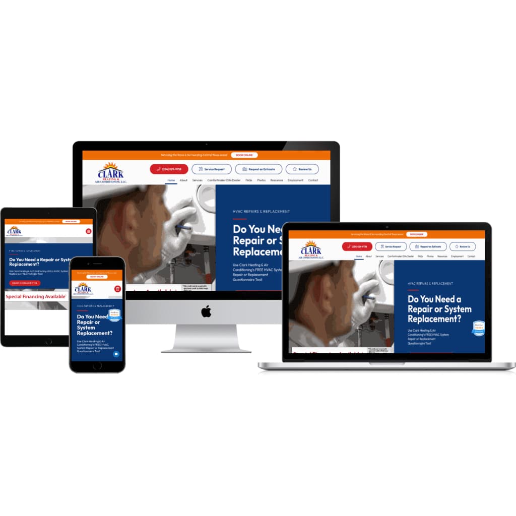 Innovative Solutions Waco Clark Heating & Air Conditioning Website Design